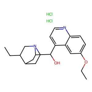 6'-Ethoxy-10,11-dihydrocinchonan-9-ol--hydrogen chloride (1/2) structure
