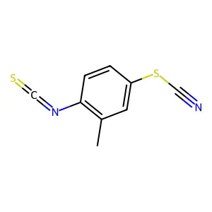 (4-Isothiocyanato-3-methylphenyl) thiocyanate structure
