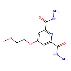 4-(2-Methoxyethoxy)pyridine-2,6-dicarbohydrazide structure