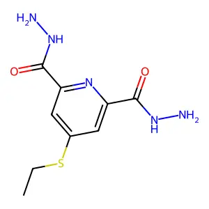 4-Ethylsulfanylpyridine-2,6-dicarbohydrazide structure