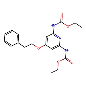 ethyl N-[6-(ethoxycarbonylamino)-4-(2-phenylethoxy)-2-pyridinyl]carbamate structure