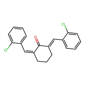 2,6-双(邻氯亚苄基)环己-1-酮 structure