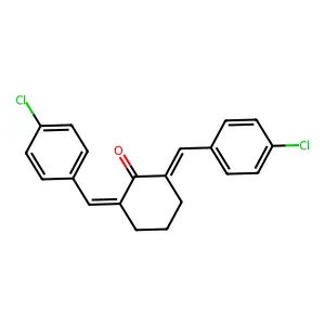 2,6-双(4-氯亚苄基)环己酮 structure