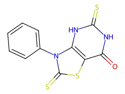 3-Phenyl-2,5-dithioxo-2,3,5,6-tetrahydrothiazolo[4,5-d]pyrimidin-7(4H)-one structure