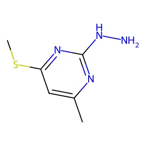 2-Hydrazino-4-methyl-6-methylthiopyrimidine structure