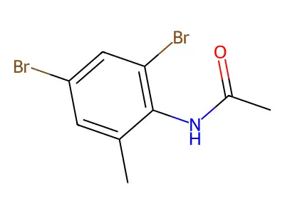 N-(2,4-dibromo-6-methylphenyl)acetamide structure