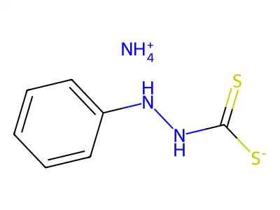 carbazic acid, dithio-3-phenyl-, ammonium salt structure