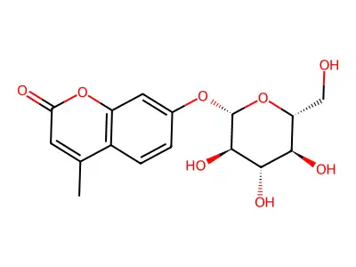 4-Methylumbelliferyl-beta-D-glucoside structure