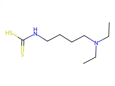 Carbamic acid, N-(4-(diethylamino)butyl)dithio- structure
