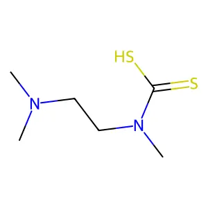 Carbamic acid, N-(2-(dimethylamino)ethyl)dithio-N-methyl- structure