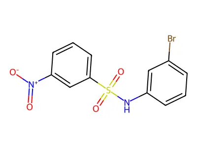 N-(3-bromophenyl)-3-nitrobenzenesulfonamide structure