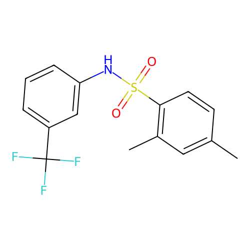 2,4-dimethyl-N-[3-(trifluoromethyl)phenyl]benzenesulfonamide structure