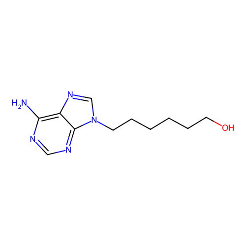 9H-Purine-9-hexanol, 6-amino- structure