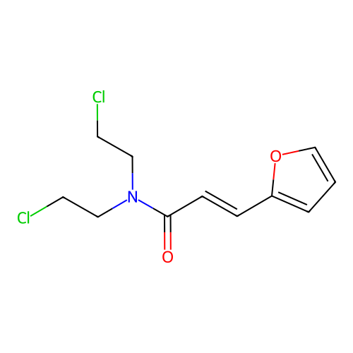 2-Furanacrylamide, N,N-bis(2-chloroethyl)- structure