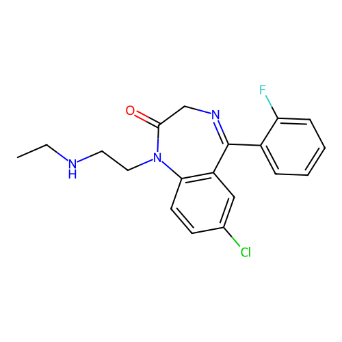 Monodesethylflurazepam structure