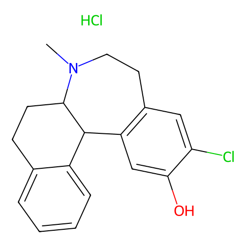 D03937; Ecopipam hydrochloride; Sch 39166 structure