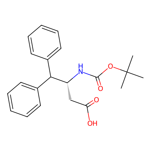 (R)-3-((tert-Butoxycarbonyl)amino)-4,4-diphenylbutanoic acid structure
