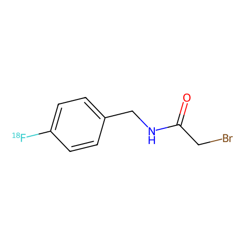 2-Bromo-N-[[4-(fluoro-18F)phenyl]methyl]acetamide structure