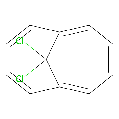 11,11-Dichlorobicyclo[4.4.1]undeca-1,3,5,7,9-pentaene structure