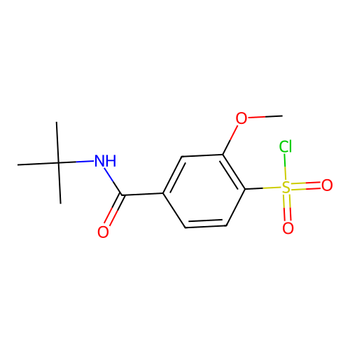 4-(Tert-butylcarbamoyl)-2-methoxybenzenesulphonyl chloride structure