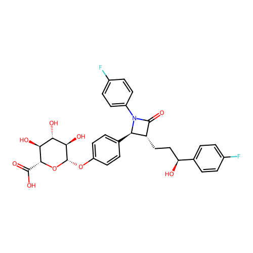 Ezetimibe glucuronide structure