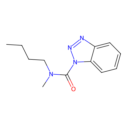N-butyl-N-methylbenzotriazole-1-carboxamide structure