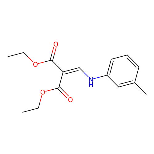 Diethyl 2-{[(3-methylphenyl)amino]methylene}propane-1,3-dioate structure