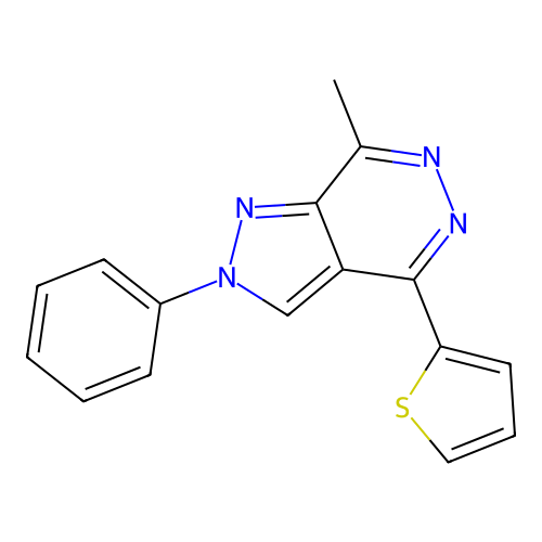 2-(7-Methyl-2-phenylpyrazolo[4,3-d]pyridazin-4-yl)thiophene structure