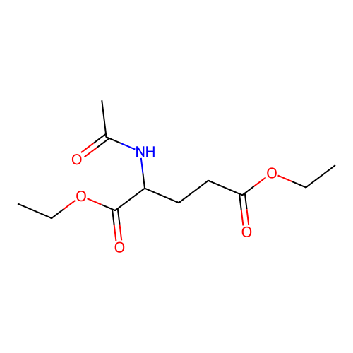 Glutamic acid, N-acetyl-, diethyl ester, L- structure