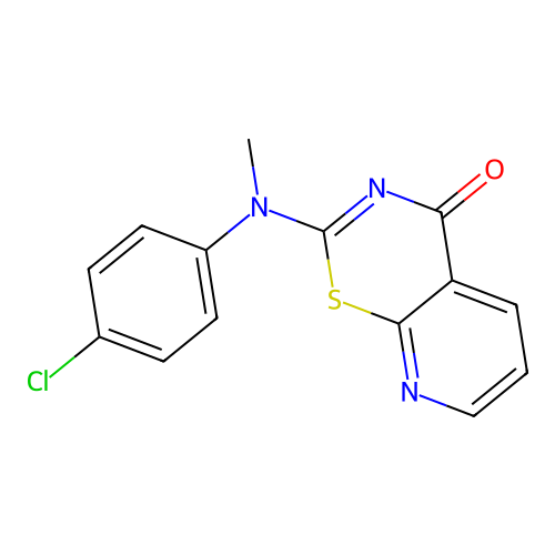 2-(4-chloro-N-methylanilino)pyrido[3,2-e][1,3]thiazin-4-one structure