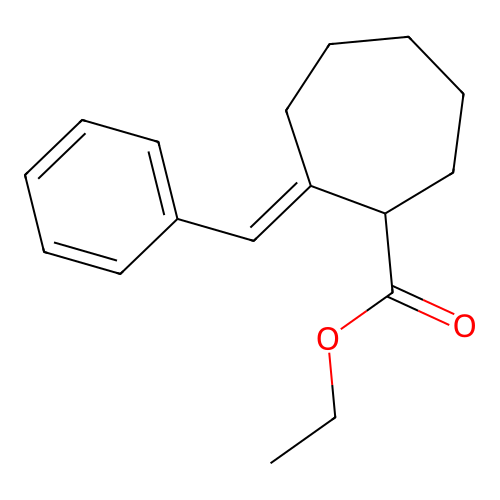 Ethyl 2-benzylidenecycloheptane-1-carboxylate structure