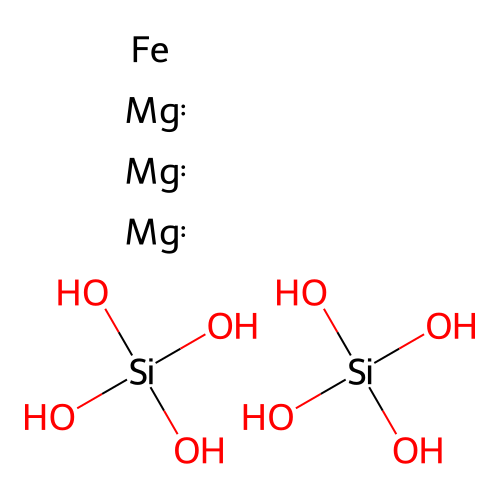 Magnesium iron silicate structure