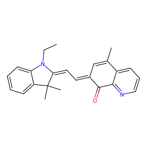 7-[2-(1-Ethyl-3,3-dimethylindol-2-ylidene)ethylidene]-5-methylquinolin-8-one structure