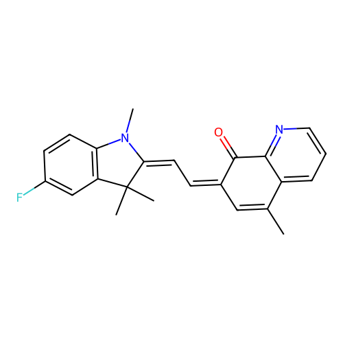 7-[2-(5-Fluoro-1,3,3-trimethylindol-2-ylidene)ethylidene]-5-methylquinolin-8-one structure