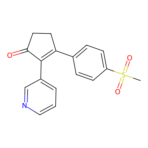 3-(4-(Methylsulfonyl)phenyl)-2-(3-pyridinyl)-2-cyclopenten-1-one structure