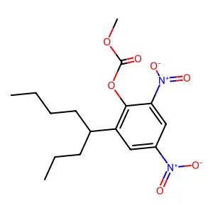 2,4-Dinitro-6-(4-octanyl)phenyl methyl carbonate structure