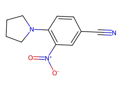 3-Nitro-4-(pyrrolidin-1-yl)benzonitrile structure
