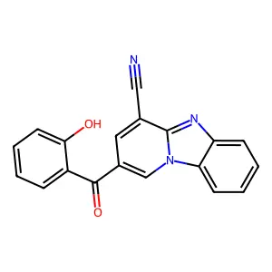 2-(2-Hydroxybenzoyl)pyrido[1,2-a]benzimidazole-4-carbonitrile structure