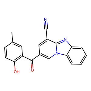 2-(2-Hydroxy-5-methylbenzoyl)pyrido[1,2-a][1,3]benzimidazole-4-carbonitrile structure