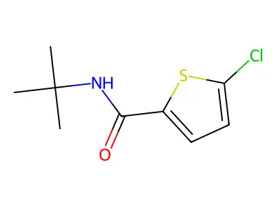 N-tert-butyl-5-chlorothiophene-2-carboxamide structure
