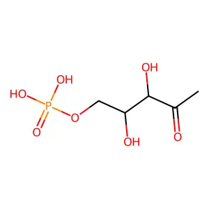 3,4,5-三羟基-2-戊酮-5-磷酸 structure