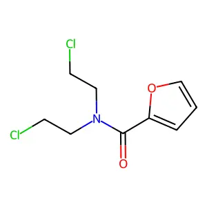 2-Furamide, N,N-bis(2-chloroethyl)- structure