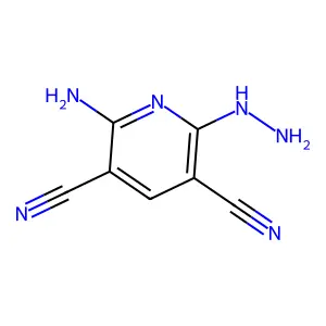 2-Amino-6-hydrazinylpyridine-3,5-dicarbonitrile structure
