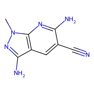 3,6-Diamino-1-methylpyrazolo[3,4-b]pyridine-5-carbonitrile structure