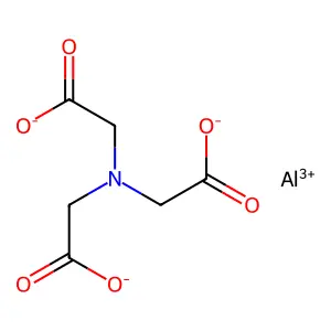 Aluminum, (N,N-bis((carboxy-kappaO)methyl)glycinato(3-)-kappaN,kappaO)- structure