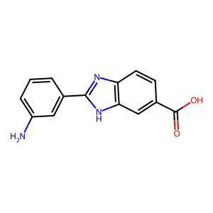 2-(3-Aminophenyl)-1H-benzimidazole-5-carboxylic acid structure