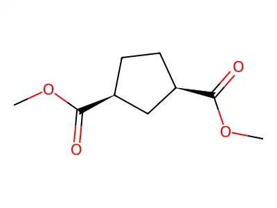 Cis-dimethyl cyclopentane-1,3-dicarboxylate structure