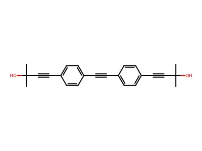 3-Butyn-2-ol, 4,4'-(1,2-ethynediyldi-4,1-phenylene)bis[2-methyl- structure