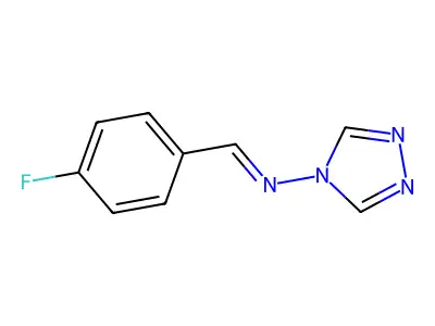 1-(4-fluorophenyl)-N-(1,2,4-triazol-4-yl)methanimine structure