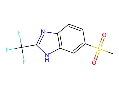 Benzimidazole, 5-(methylsulfonyl)-2-(trifluoromethyl)- structure